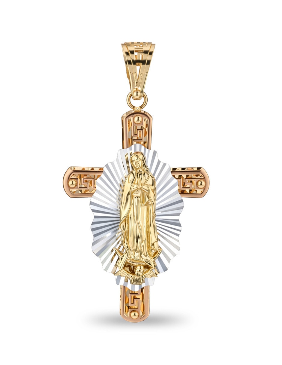Dije de cruz sin colección de oro florentino 14 k